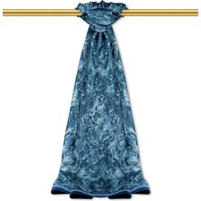 Mint Fırça Desen Twill Ipek Şal