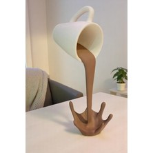 Dökülen Kahve Biblo Dekor ,28 x 10  cm , Sıra Dışı Tasarım ,masaüstü & Ofis Süsü,çokrenkli