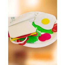 Oyuncak Yemek Keçe Tost Kahvaltı Seti - Montessori Mutfak Rol Oyun Seti