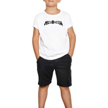 Helloween Logo Flat Beyaz Çocuk Tişört