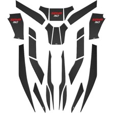Gogo Tank Pad Set 002 Siyah Karbon Kanuni Seha 150 2022-2024