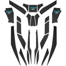 Gogo Tank Pad Set 003 Siyah Karbon Kanuni Seha 150 2022-2024