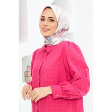 İpekhan Lotus Su Yeşili Mürdüm  Pamuk Viskon Eşarp