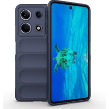 Apsuwa  Infinix Note 30 4g Kılıf Etnik Optimum Silikon Lacivert + Ekran Koruyucu