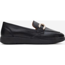 Kadın Ortopedik Tokalı Günlük Loafer Ayakkabı  Deri Cr 2202 Taba