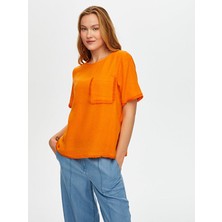 Püskül Şerit Detaylı Yuvarlak Yaka Bluz S25BLZ029