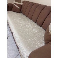 Süngerli Koltuk Örtüsü Yeni Moda Krem Rengi 1ADET Kaydırmaz ve Kırışmaz Tasarım 210*170 cm