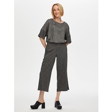 Yanları Yırtmaçlı Ketenli Capri S25CPR010