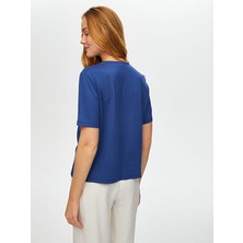 Faik Sönmez Zincir Şertili V Yaka Kısa Kol T-Shirt S25TSH064