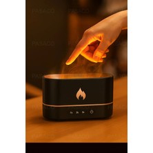 Pasaco Alev Görünümlü Difüzör Oda Hava Nemlendirici Işıklı Ultrasonik Buhar Makinesi Aroma Terapi 230 ml Burun Tıkanıklığı