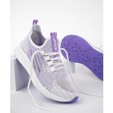 Tutinom Ortopedik Yumuşak Taban Günlük Yazlık Sneaker Spor Ayakkabı Pembe Lila Beyaz Anne Kız  Kombini