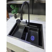 Dijital Akıllı Şelalleli Almaya Eviye 75*45 304 Kalite