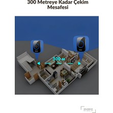 Kapı Zili 1 Buton 2 Alıcı Kablosuz Ledli Modern  300METRE Menzil 60 Çeşit Zil 5 Seviye Ses