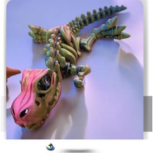 Sevimli Iskelet Trex - Hareketli Organik Oyuncak - 3D Baskı - Dinazor Çok Renkli 30CM Boyunda