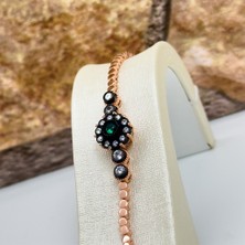 Rosegold Elmas Modeli Gümüş Bileklik