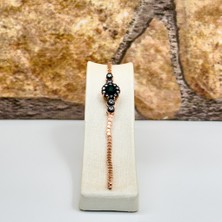 Rosegold Elmas Modeli Gümüş Bileklik