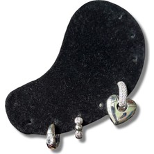 Üçlü Kalpli Göz Alıcı Çelik Küpe