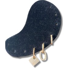 Kare ve Yuvarlak Klipsli Çelik Küpe