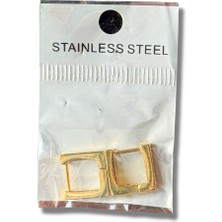 Küçük Kare Klasik Çelik Küpe