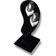 Ayna Görünümlü Katlı Parlak Çelik Küpe