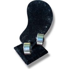 Iç Içe Geçmiş Halka Çelik Küpe