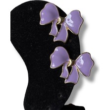 Kalp Detaylı Fiyonklu Bijuteri Küpe