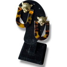 Sallantılı Oval Jaguar Bijuteri Küpe