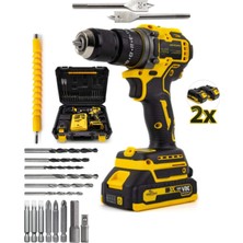 Branzeg Setli Darbeli 10MM Yellow Kömürsüz Vidalama Matkap