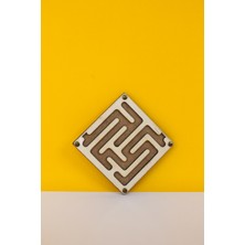Ahşap Labirent Oyunu - Montessori Eğitici Doğal Ahşap Oyuncak - Puzzle - No: 1