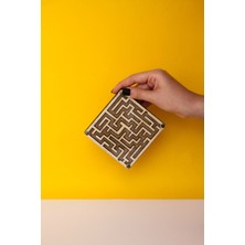 Ahşap Labirent Oyunu - Montessori Eğitici Doğal Ahşap Oyuncak - Puzzle - No: 1