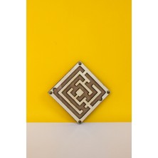 Ahşap Labirent Oyunu - Montessori Eğitici Doğal Ahşap Oyuncak - Puzzle - No: 1