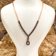 Elmas Montür Rosegold Baget Tasarım Gümüş Set Takım