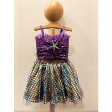 Kız Çocuk Croplu Tütülü Deniz Kızı Kostümü