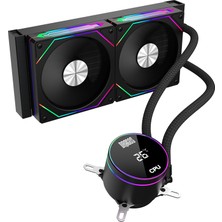 Dragos Frostbite 240 Intel-Amd 240MM Isı Göstergeli Argb Siyah Sıvı Soğutucu
