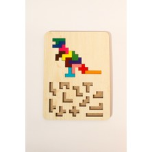 Ahşap Eğitici Puzzle | 3’ü 1 Arada Şekiller, Renkler ve Hayvanlar Yapboz | Montessori 3+ Yaş Oyuncak