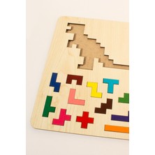 Ahşap Eğitici Puzzle | 3’ü 1 Arada Şekiller, Renkler ve Hayvanlar Yapboz | Montessori 3+ Yaş Oyuncak