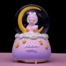 Sevimli Ördek Temalı Işıklı Müzikli Kar Küresi
