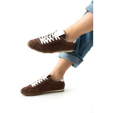 Fulgor Kahve Hakiki Deri Kadın Sneakers