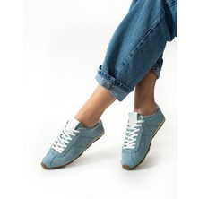 Fulgor Mavi Hakiki Deri Kadın Sneakers