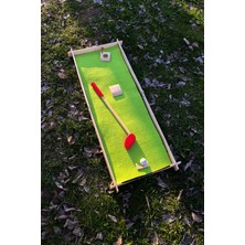 Ahşap Mini Golf Seti – Katlanabilir, Çocuk ve Yetişkinler Için Eğlenceli Oyun