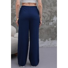 Bol Paça Beli Lastikli Keten Pantolon