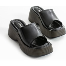 Alemdar Shoes Lush Ten Rugan Dolgu Topuklu Kadın Terlik