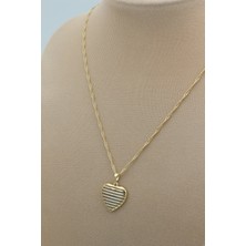 Stil Incisi/xupıng Jewelry Kalp Zirkon Taşlı Kolye