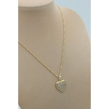 Stil Incisi/xupıng Jewelry Kalp Zirkon Taşlı Kolye