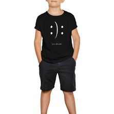 Karar Ver Smile Siyah Çocuk Tişört