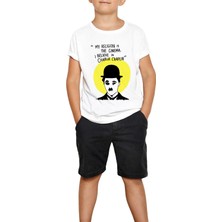Charlie Chaplin Beyaz Çocuk Tişört