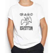LED Zeppelin Zoso Beyaz Çocuk Tişört