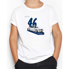 Bmw E46 Tek Kapı Beyaz Çocuk Tişört