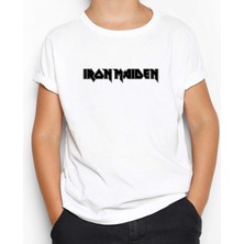 Iron Maiden Logo Beyaz Çocuk Tişört