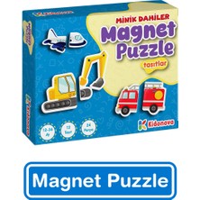 Minik Dahiler: Cırt Cırtlı Etkinlik Kitabı 16-24 Ay + Magnet Puzzle Taşıtları Tanıyalım Seti